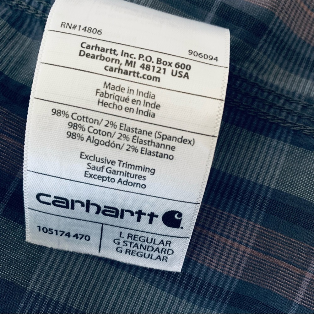 Carhartt Rugged Flex Short Sleeve Shirt Button Up NWT Large - Picture 6 of 9